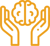 Brain in Hands – mental health support, cognitive care, or protection of the mind.