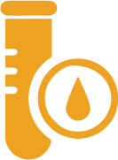 Test Tube with Blood Drop – laboratory testing, diagnostics, or medical analysis.